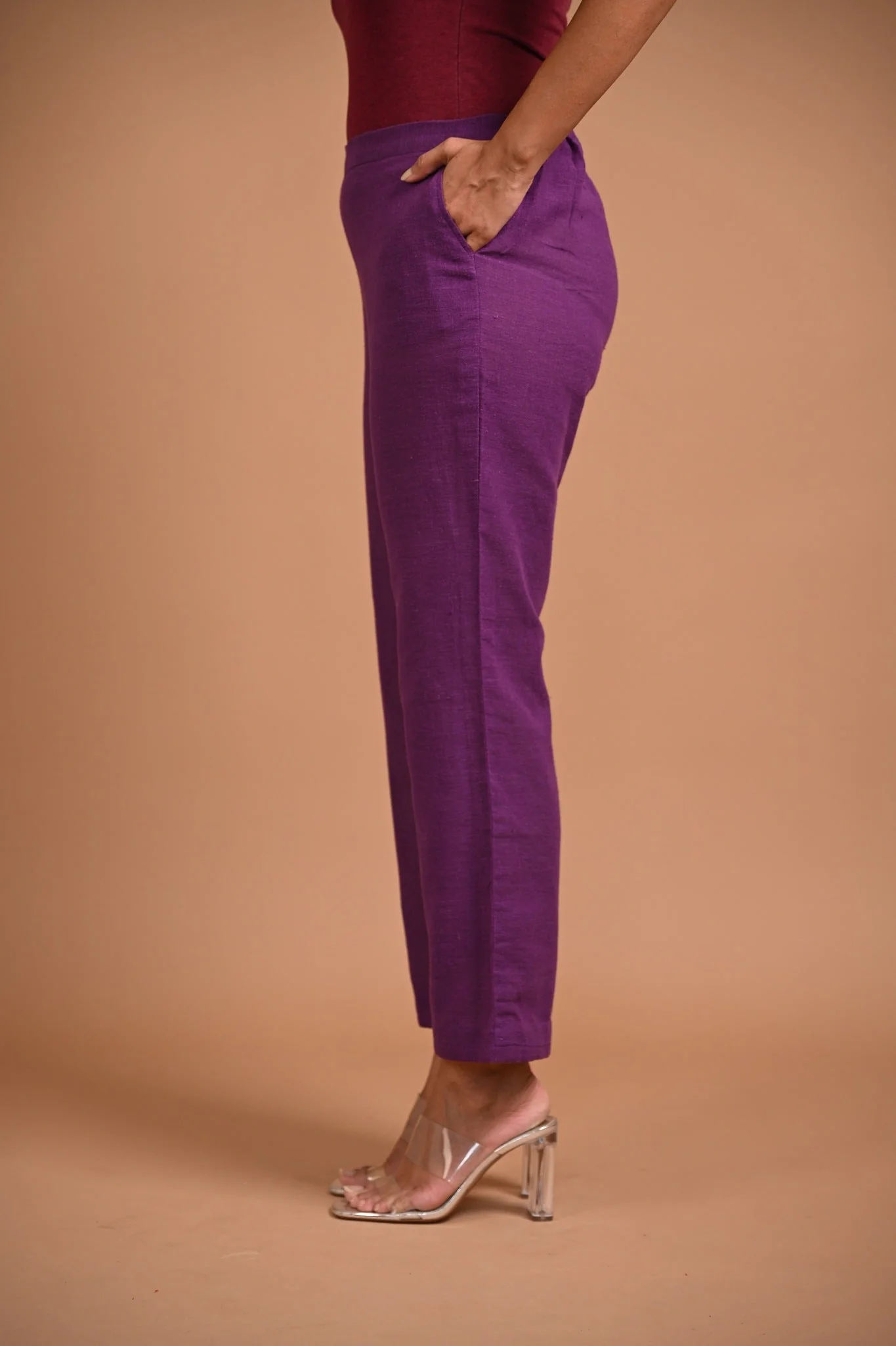 Classic Purple Pant with Pocket - Image 4