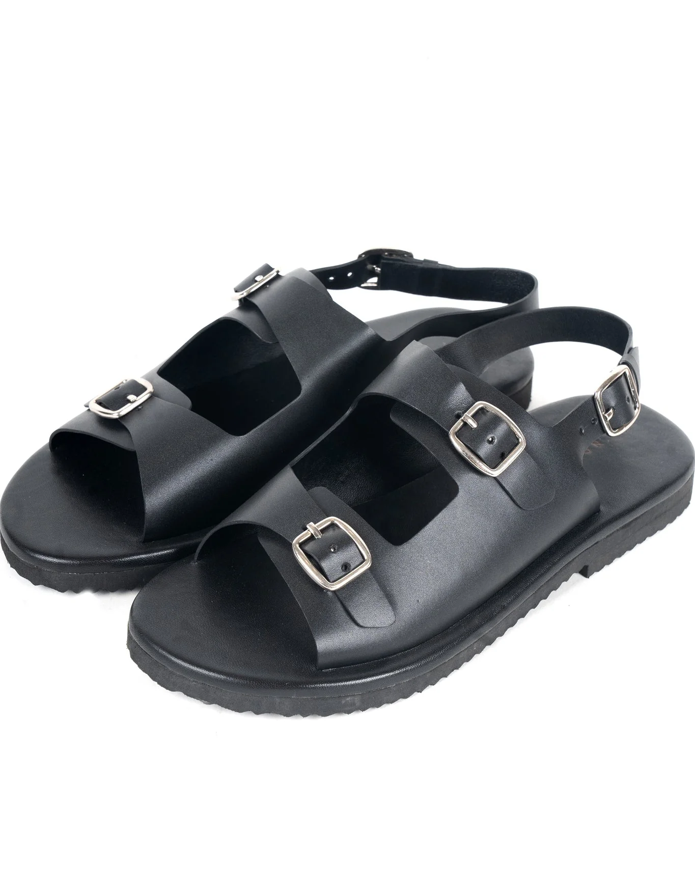 Classic Two Strap Leather Sandals for Men - Image 2