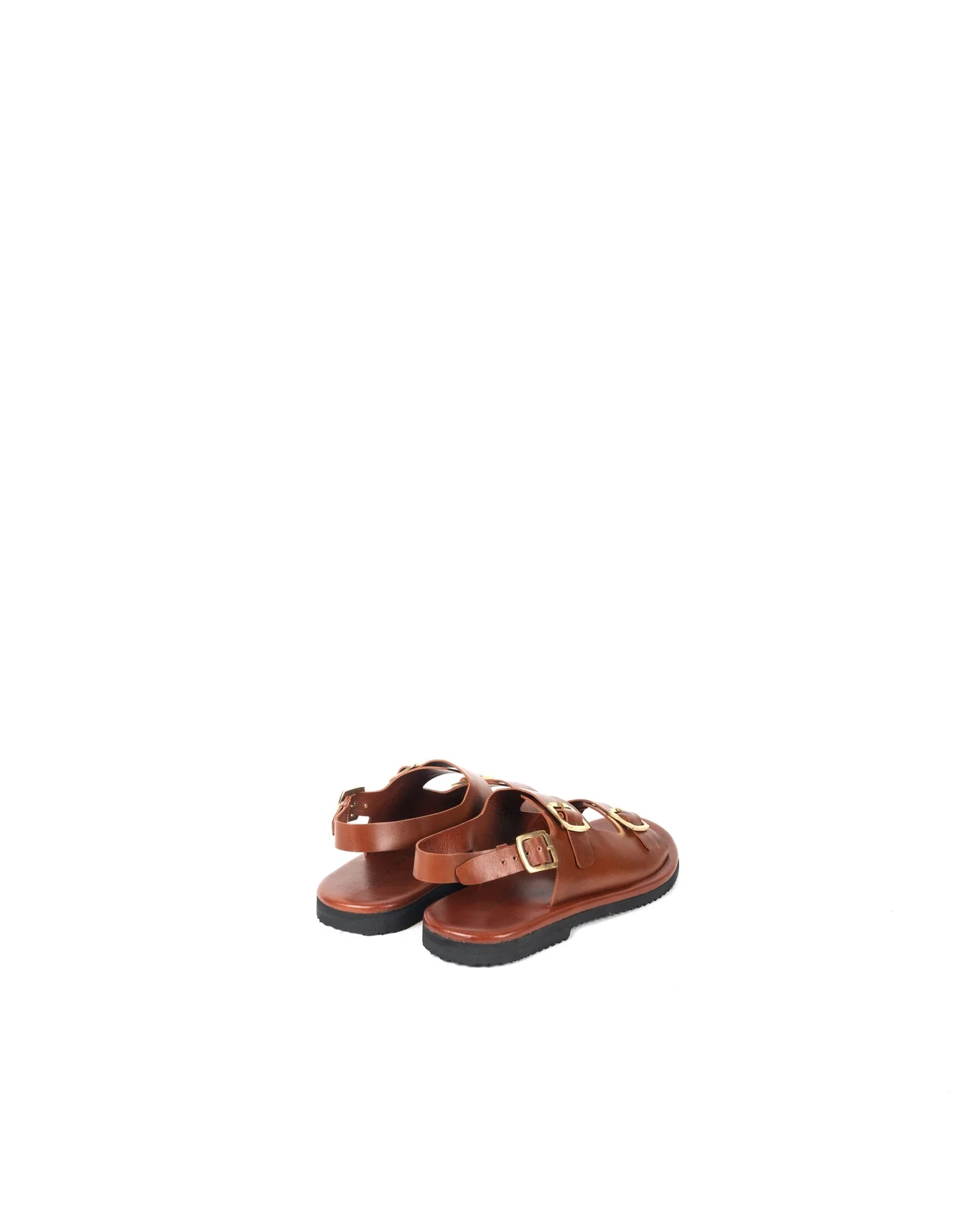 Classic Two Strap Leather Women's Sandals - Image 12
