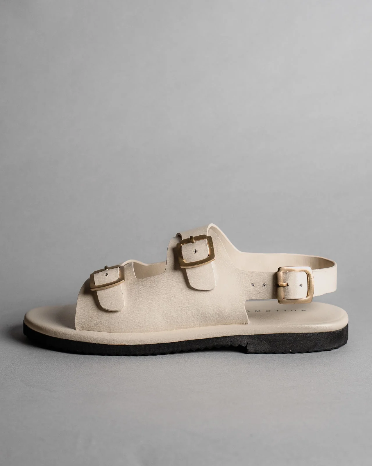 Classic Two Strap Leather Women's Sandals - Ivory - Image 2