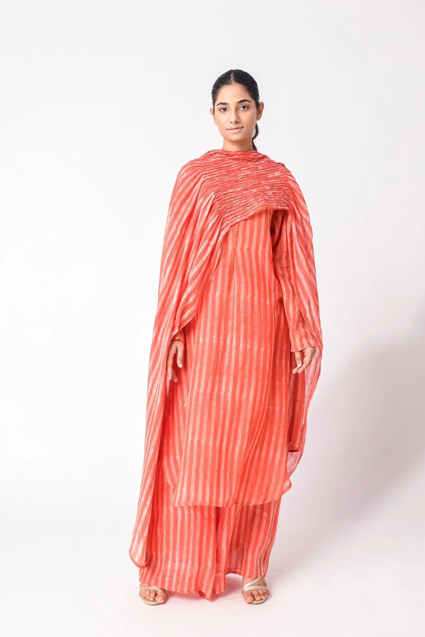 Coral Dupatta Set - Image 3
