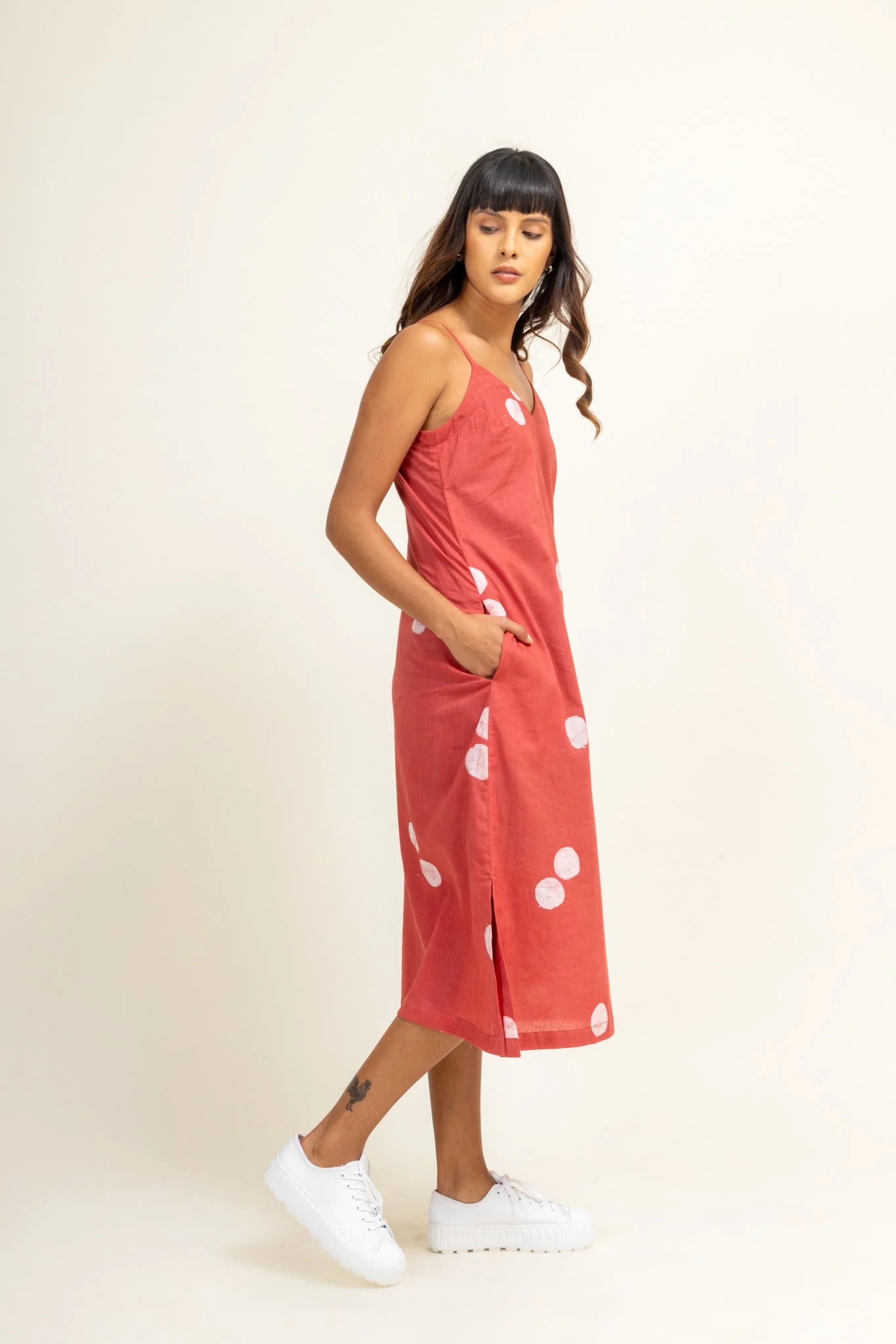 Coral Slip Dress - Image 2