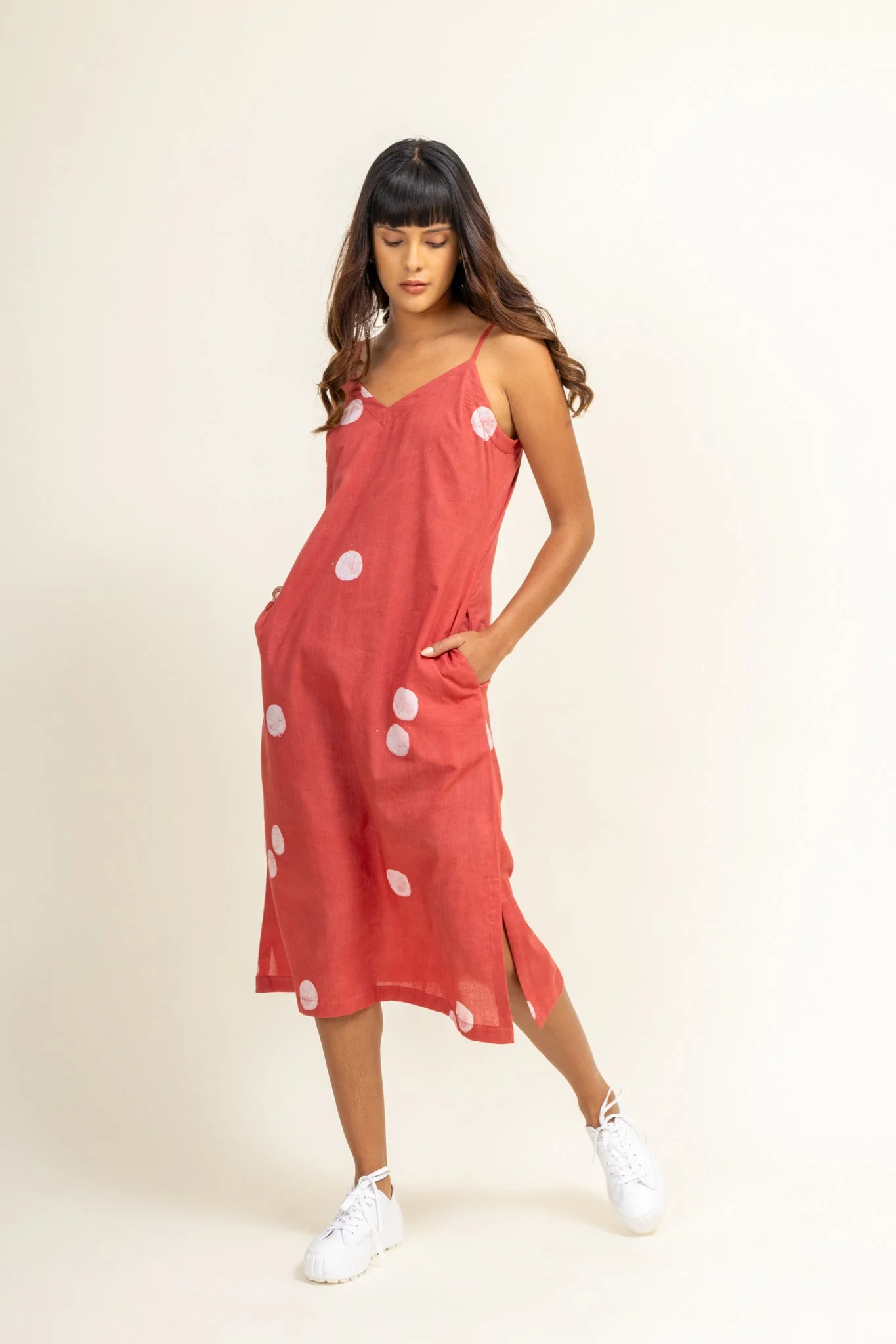 Coral Slip Dress - Image 3