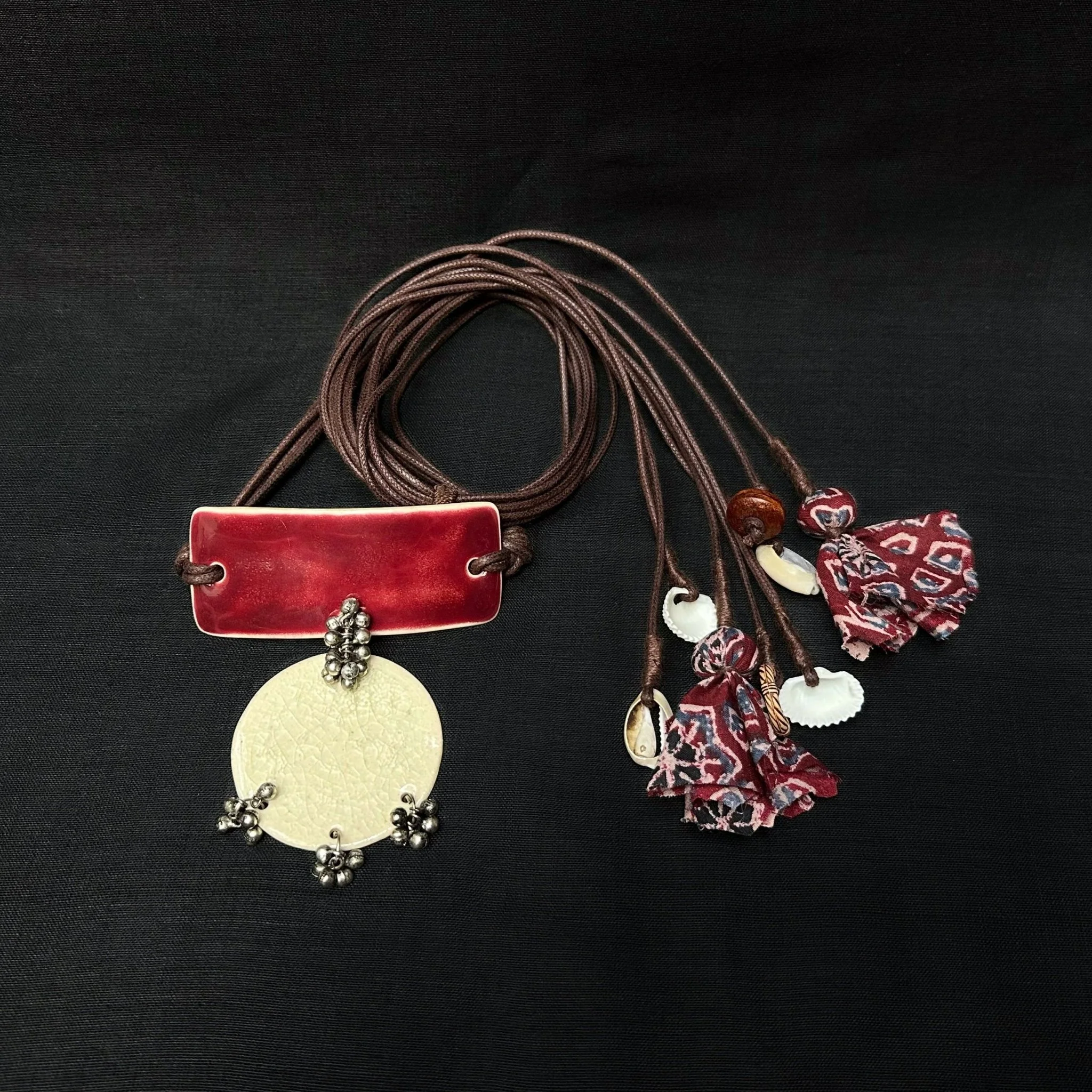 Crackled Charm | Cherry & Cream Choker - Image 2