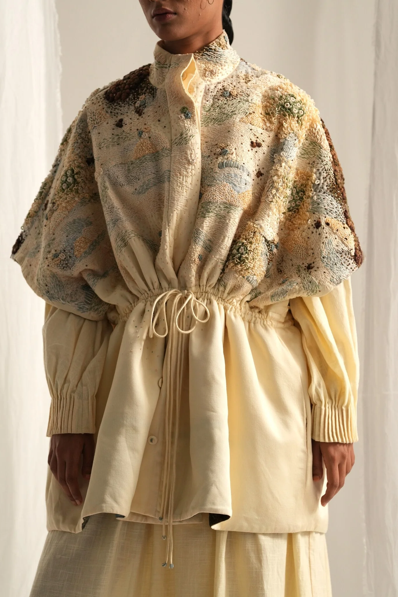 Cream Emb. Jacket - Image 4