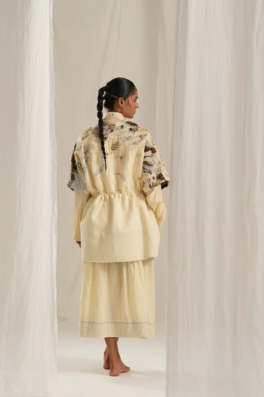 Cream Emb. Jacket - Image 5