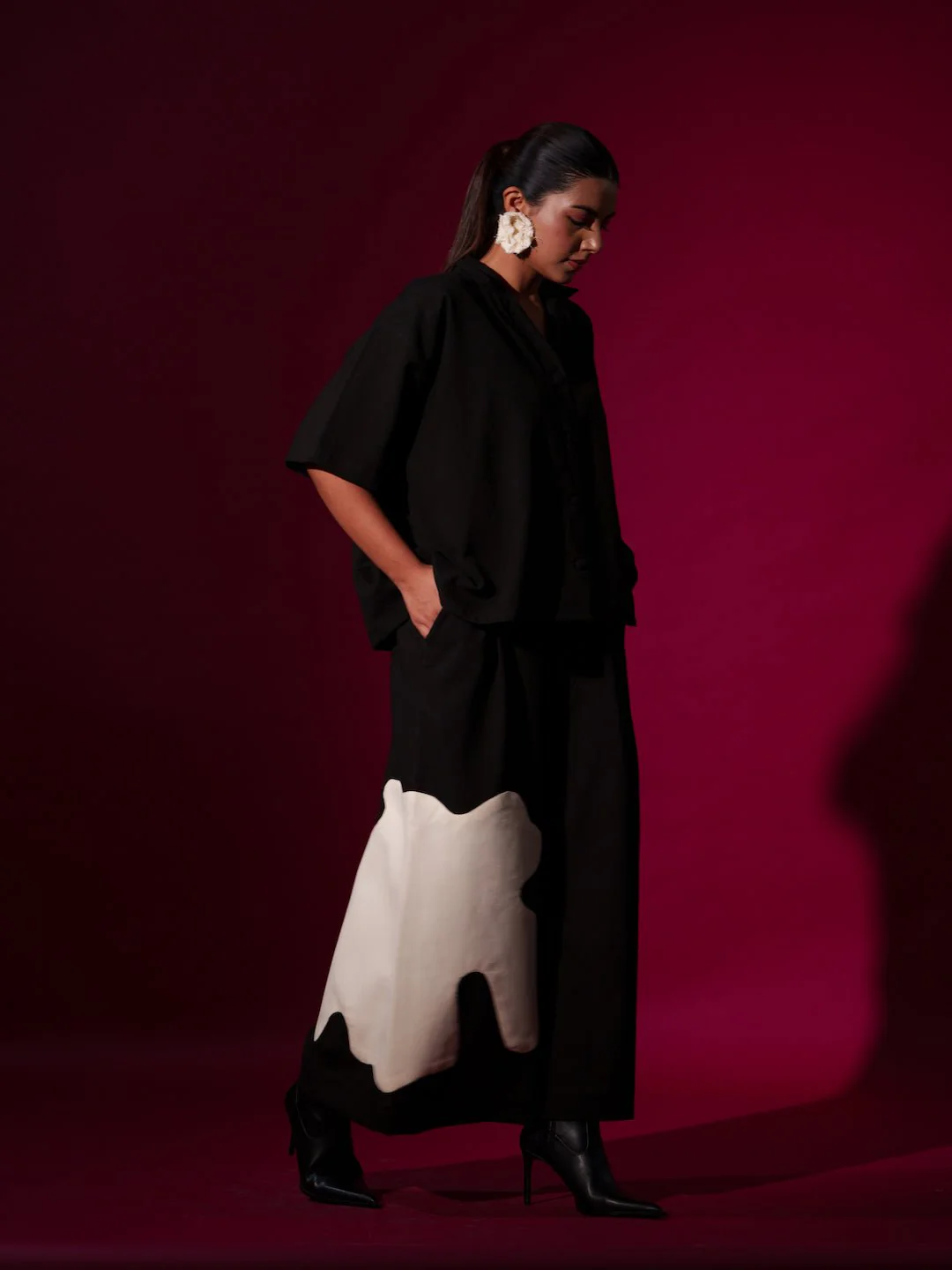 Cumin Pants in Black and Natural - Image 3