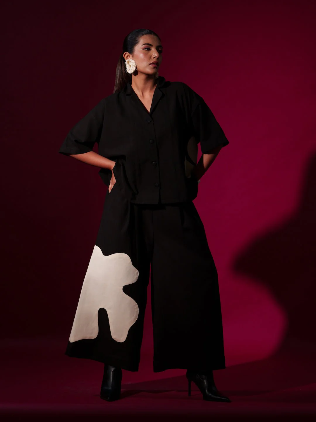 Cumin Pants in Black and Natural - Image 6