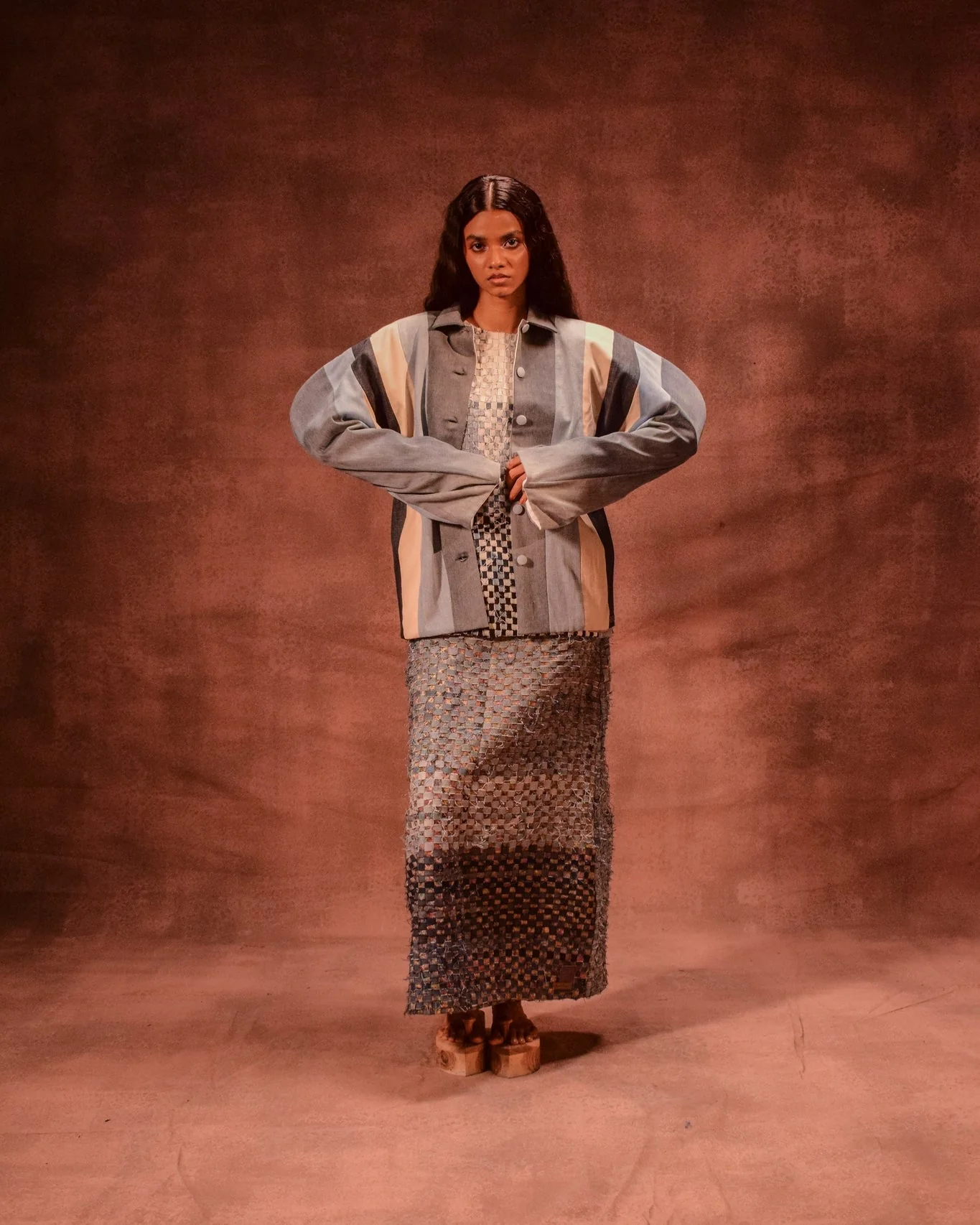 Denim Weave Square Skirt