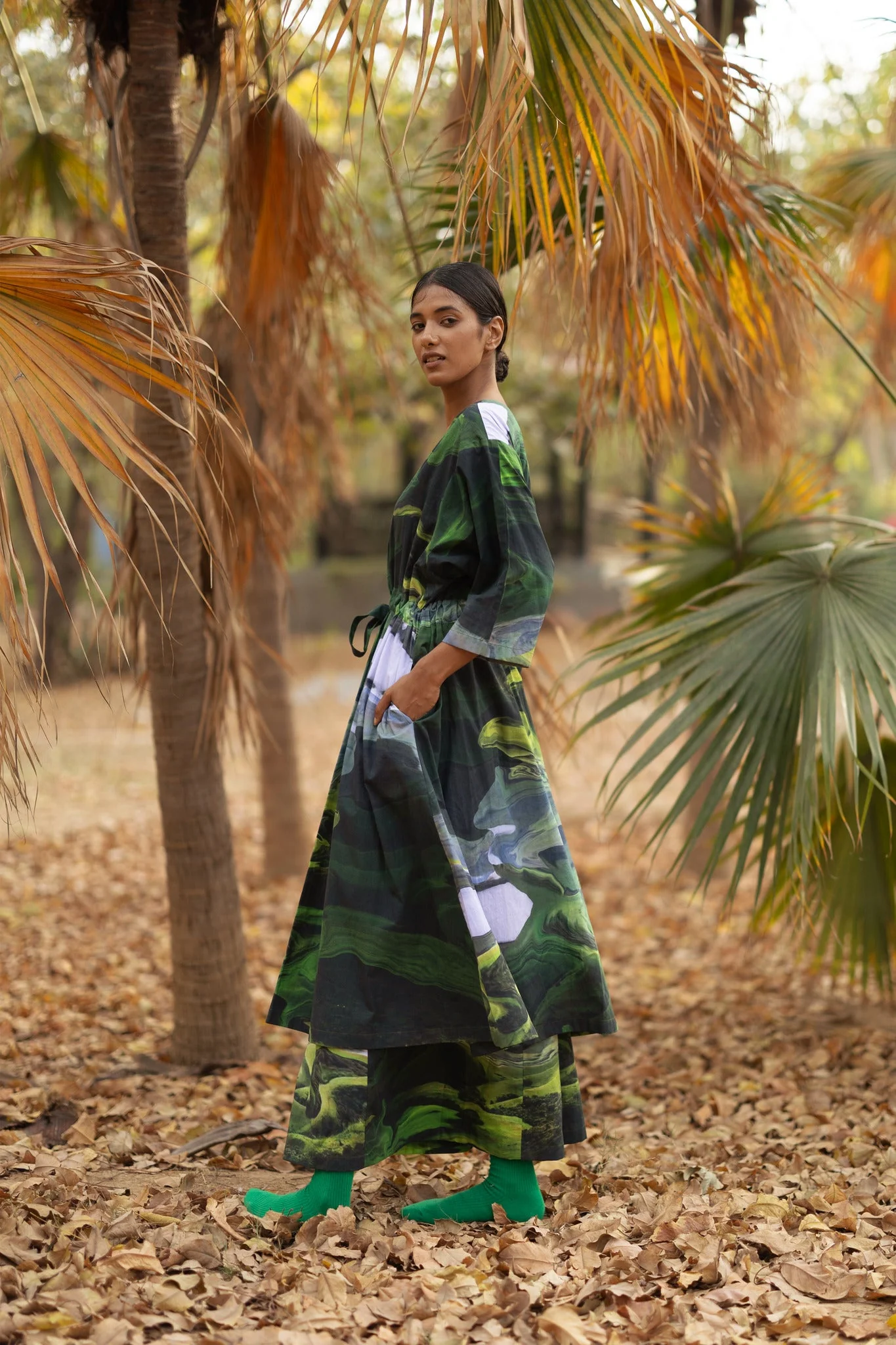 Doris Green Dress - Image 2