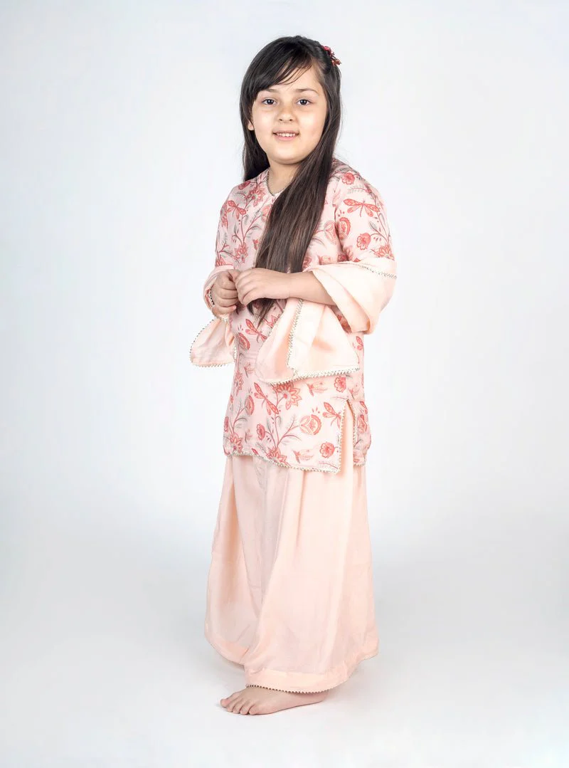 Dragon Fly Bel Jaal Kurta Sharara Set - Image 2