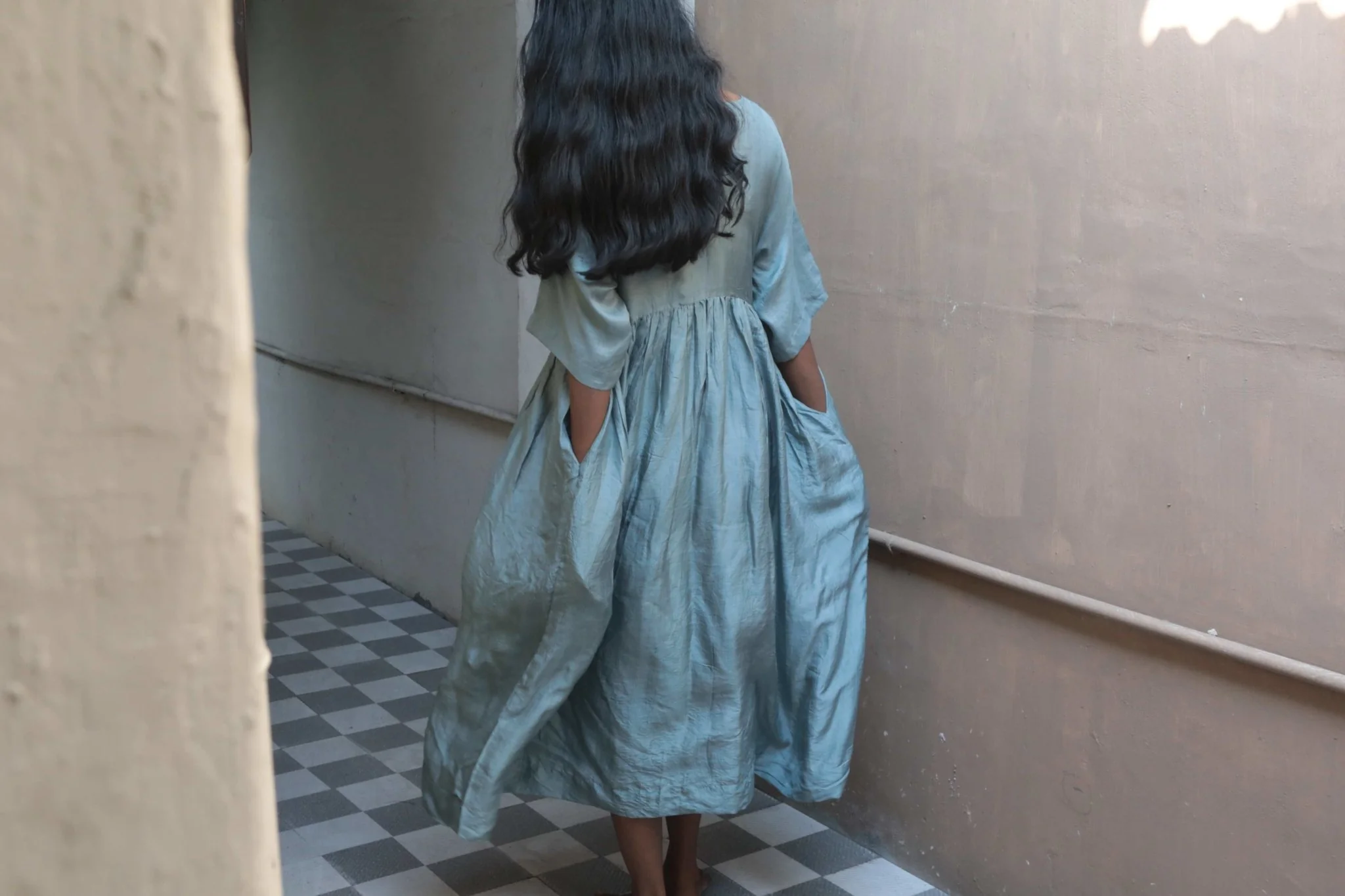 Dusty Blue Dress - Image 6