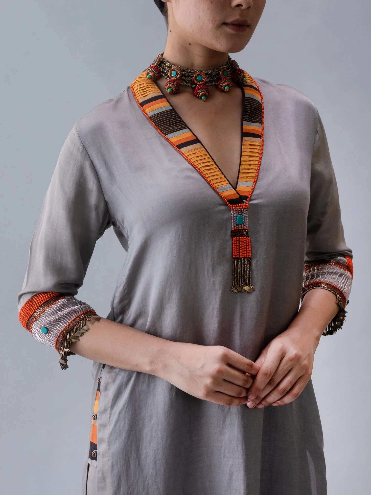 Dzong Grey Kurta - Image 3