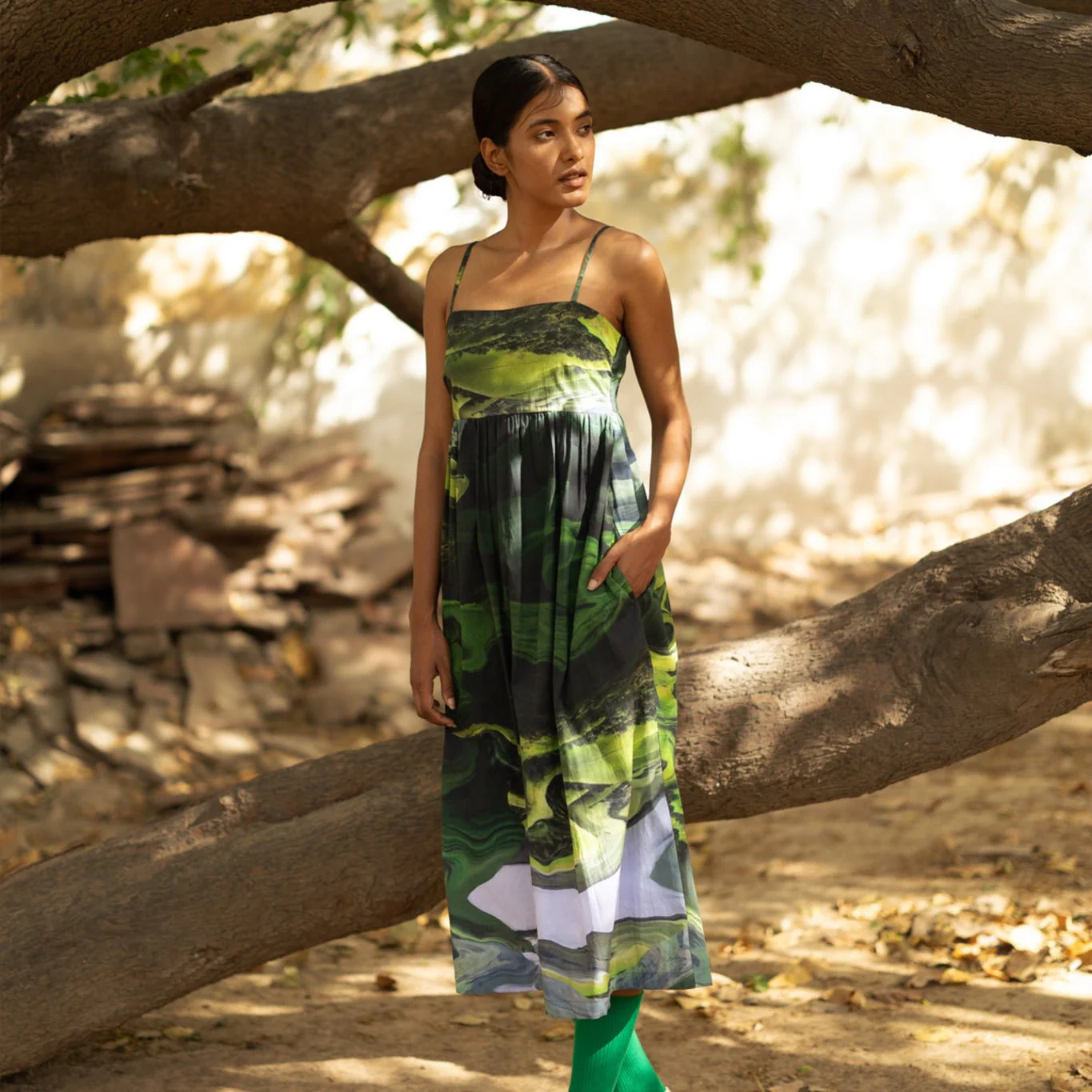 Ella Green Dress - Image 5