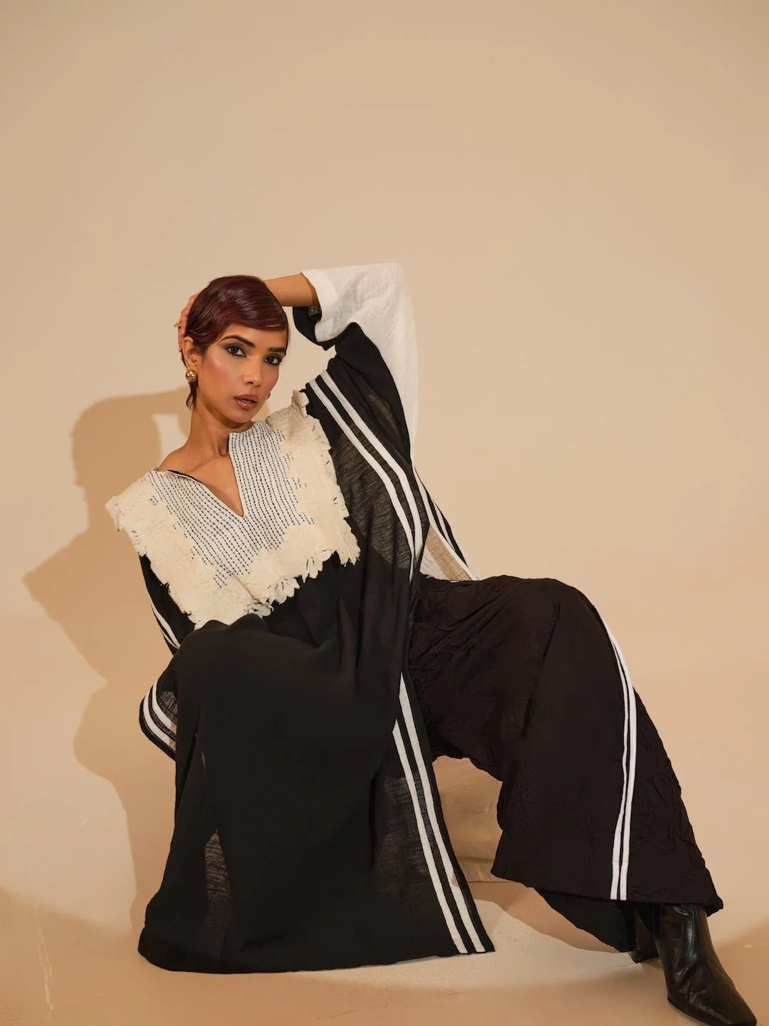 Fern Tunic - Black and Natural - Image 10