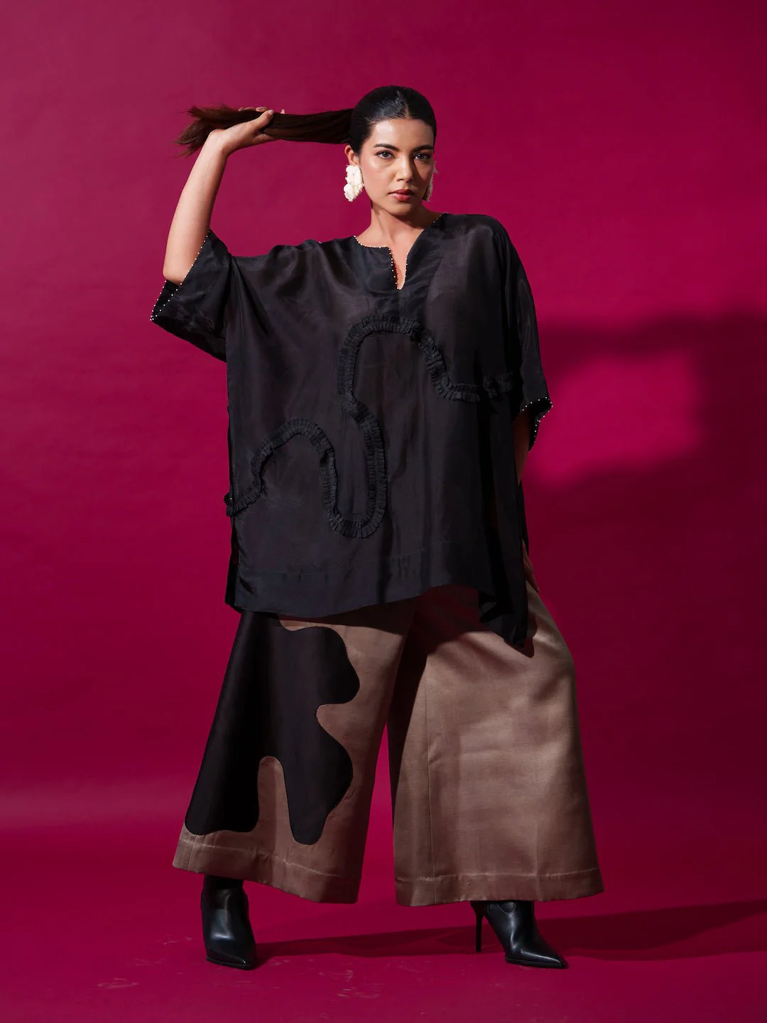 Flamingo Top in Black - Image 2