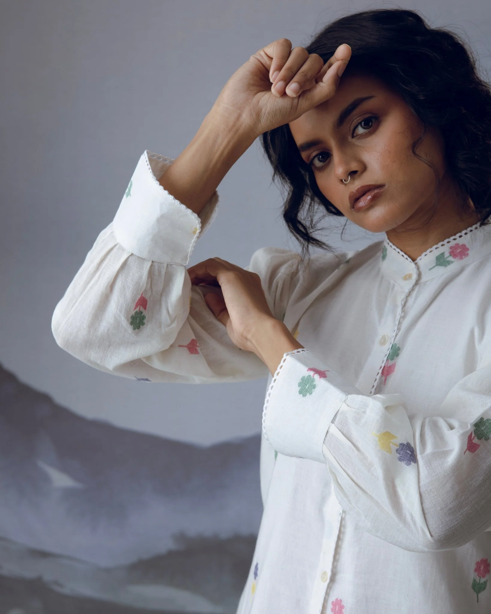 Flora Shirt - White - Image 3