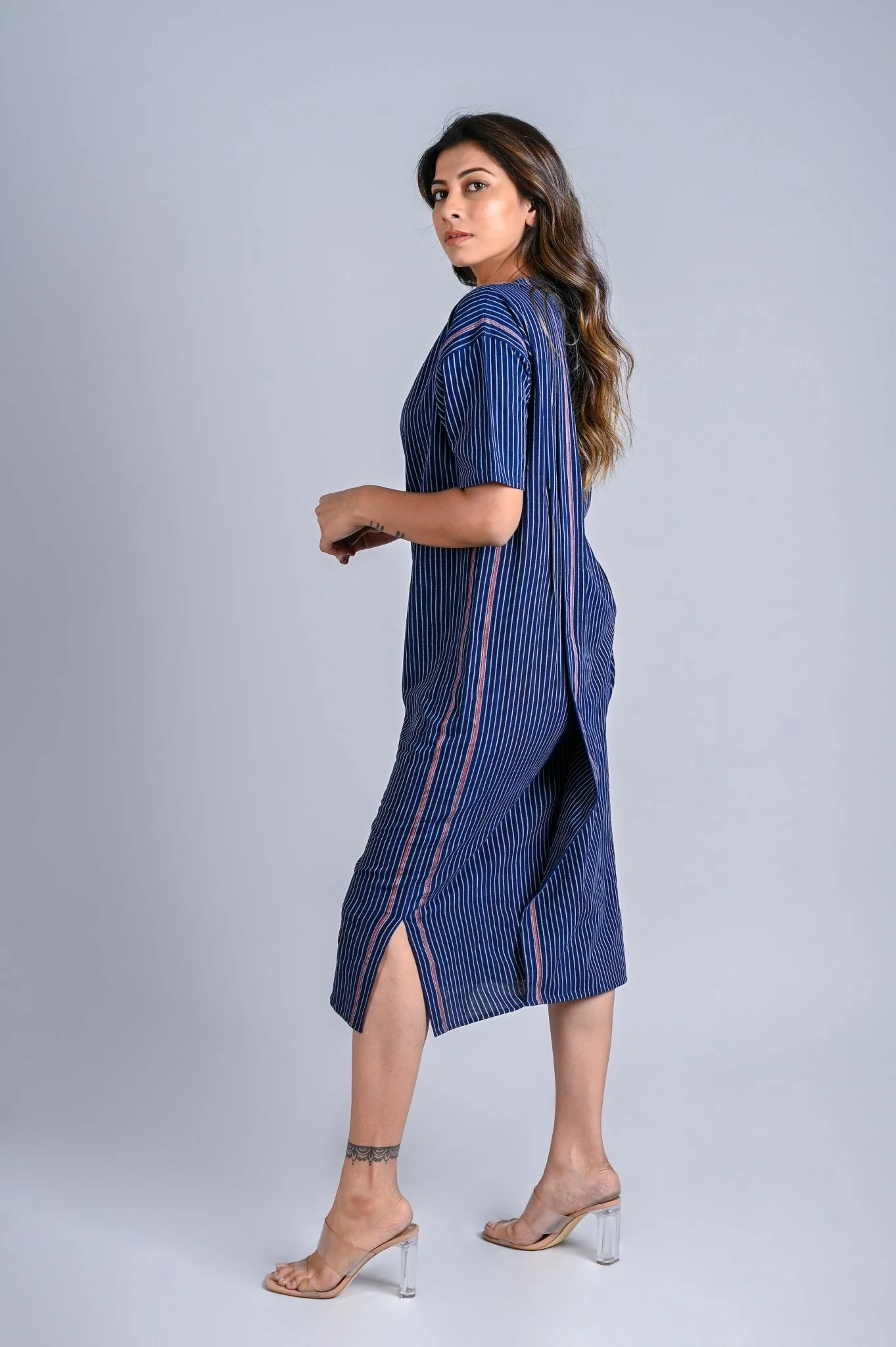 Folded Dress Diagonal Detail - Zero Waste - Image 2