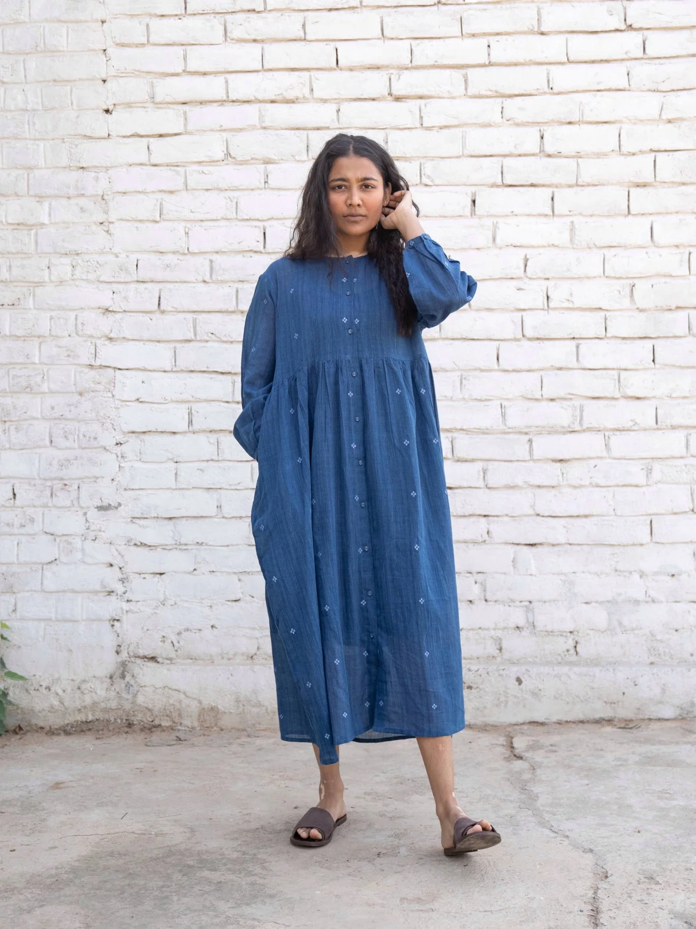 Fragments Jamdani Shirt Dress