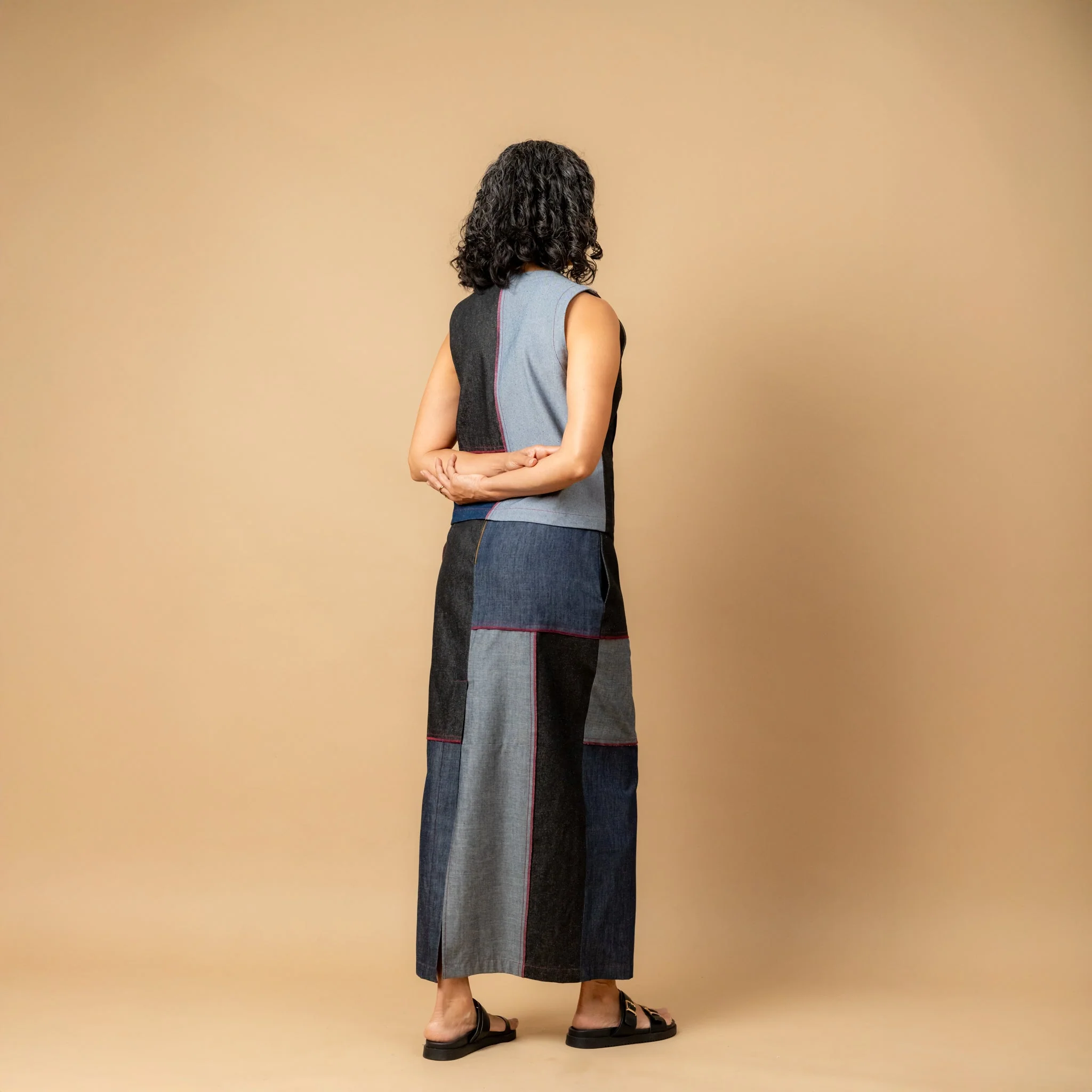 Francis Denim Patch Waistcoat - Image 5