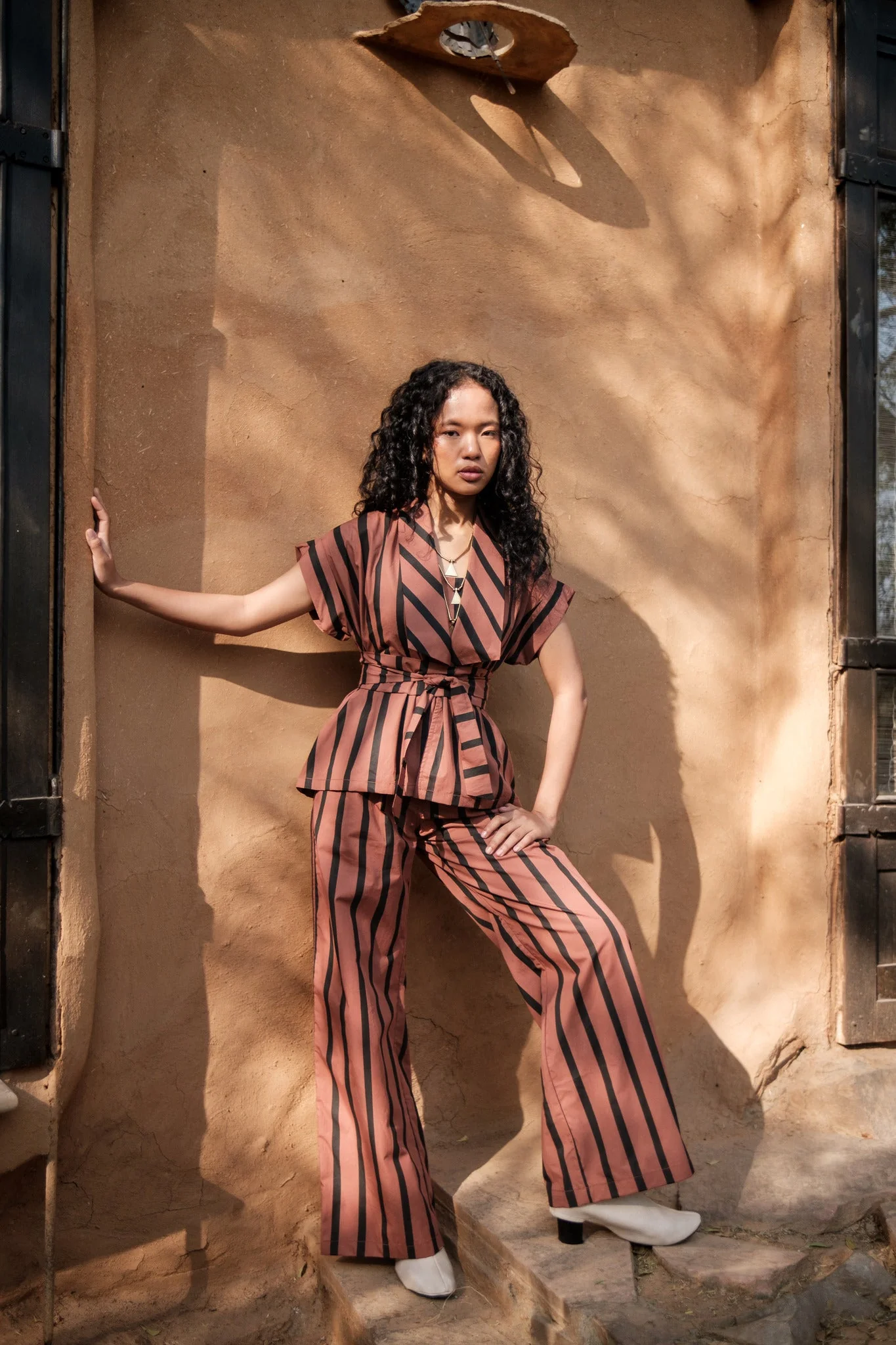 Friday Flared Pants - Stripe Print