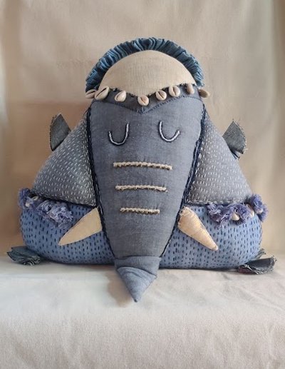 Gajah Cushion - Blue - Image 3