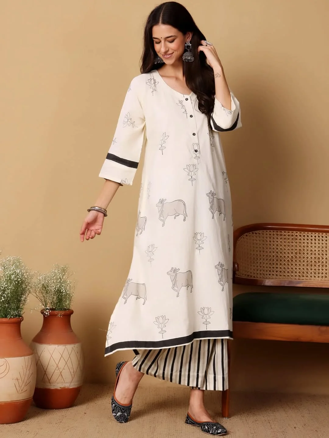 Gauri Set - Grey and White - Image 3