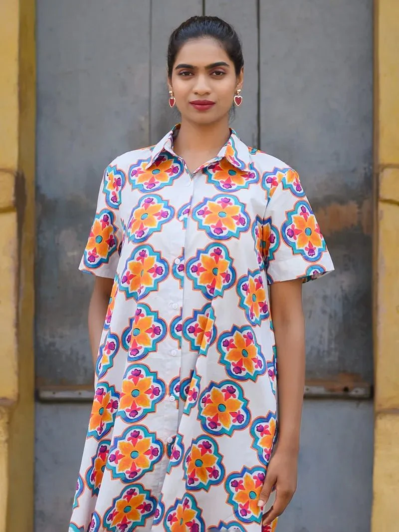 Goan Mosaic Shirt Dress - Image 2