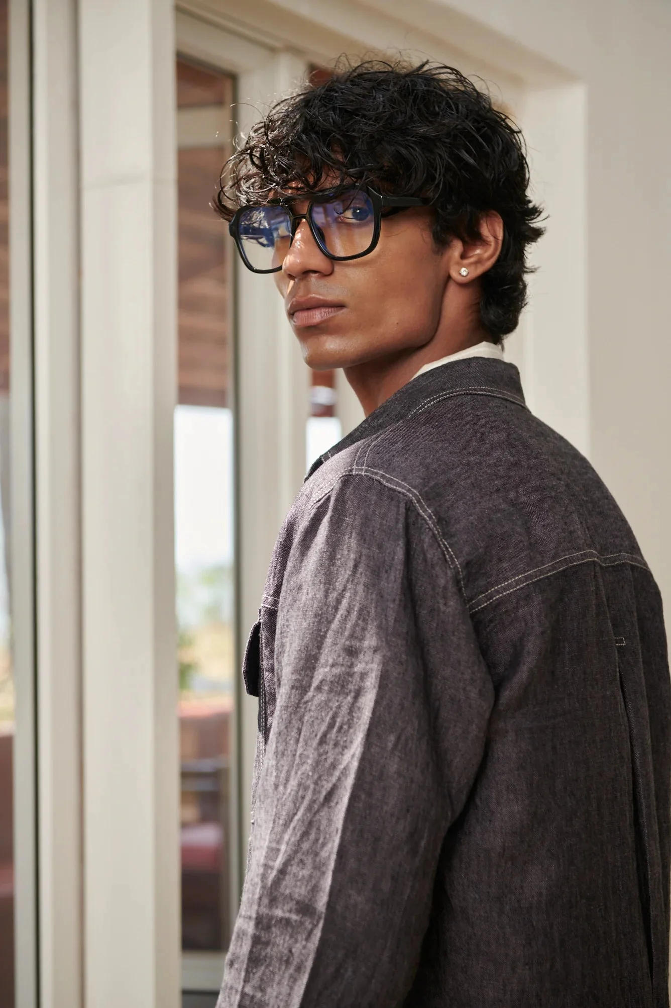 Graphite Linen Men's Jacket & Jogger Set - Image 8