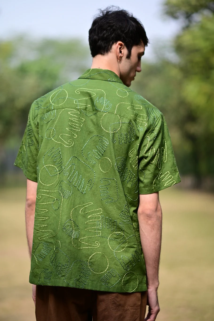 Green Embroidered Shirt - Image 6
