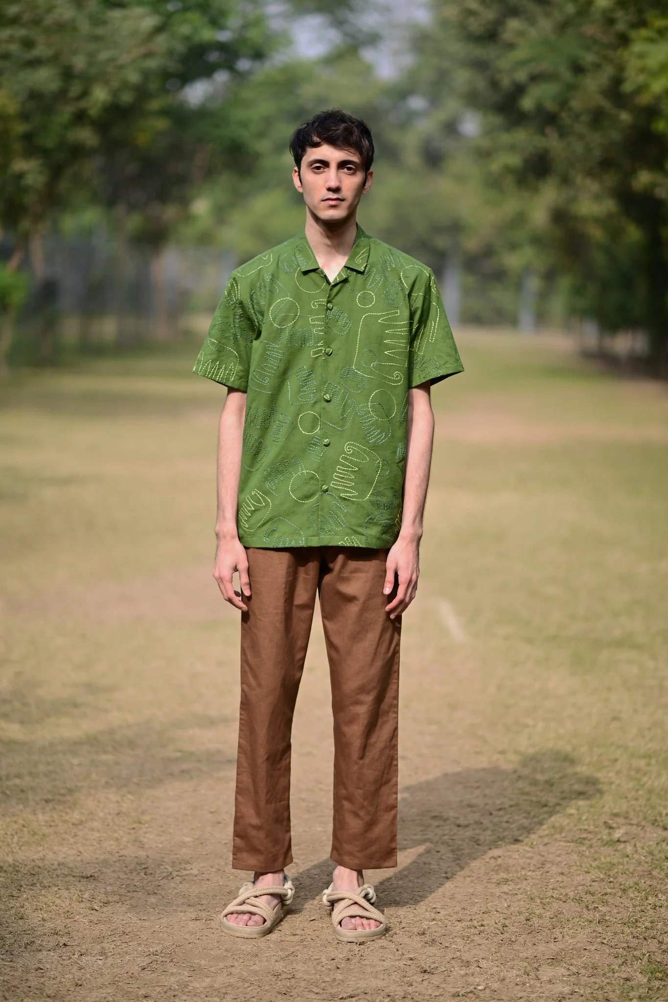 Green Embroidered Shirt - Image 7