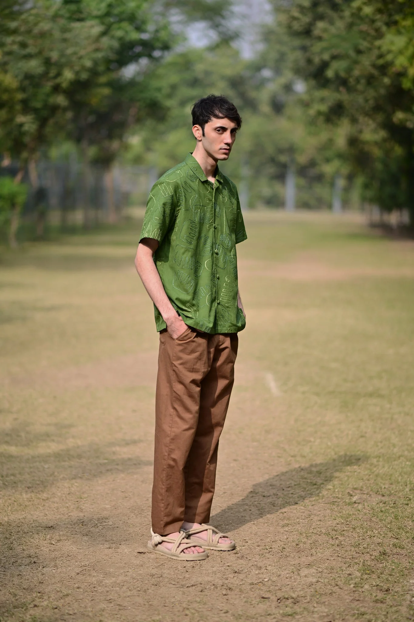 Green Embroidered Shirt - Image 8