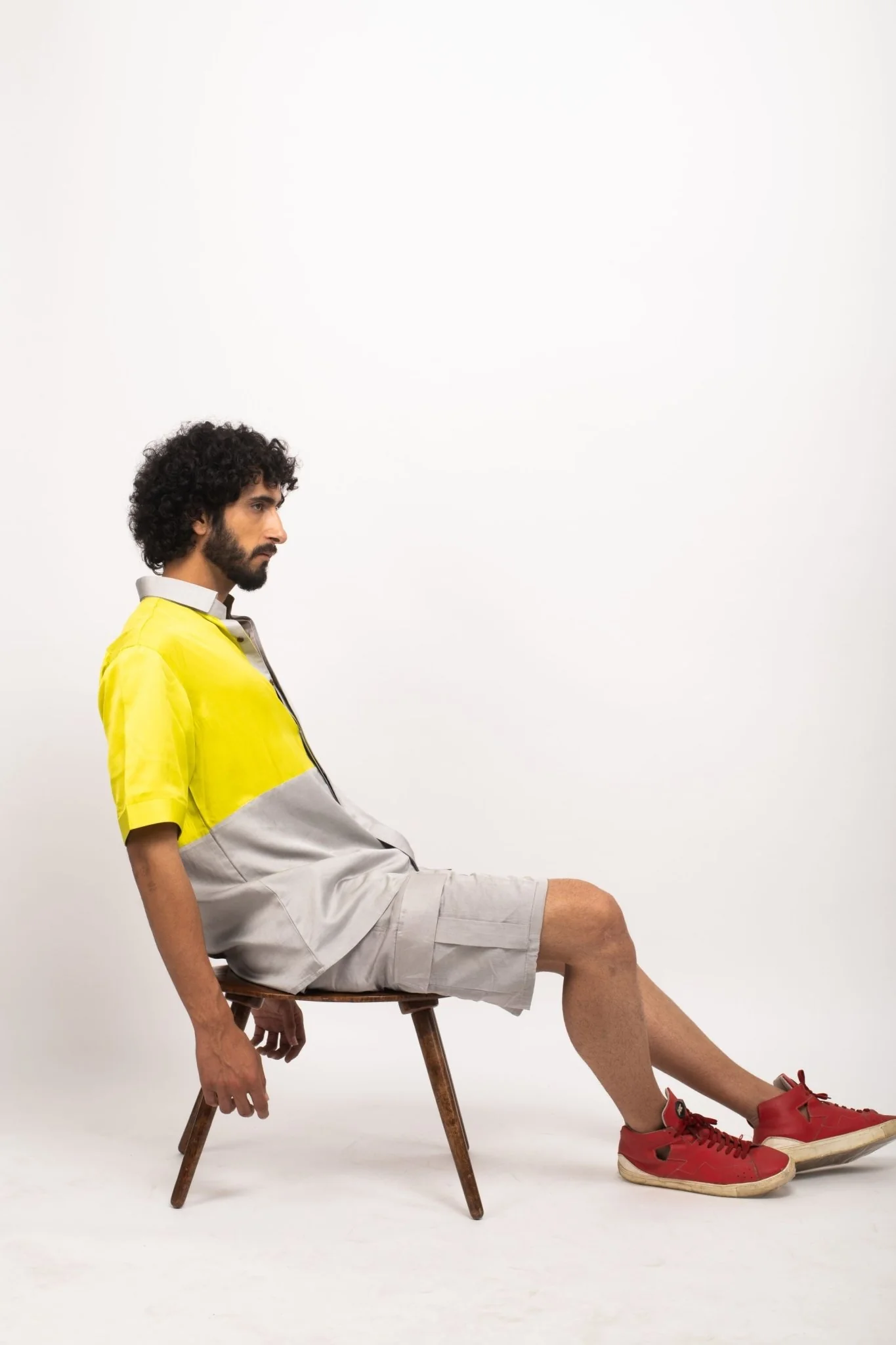 Grey-Neon Colour Blocked Shirt - Image 8
