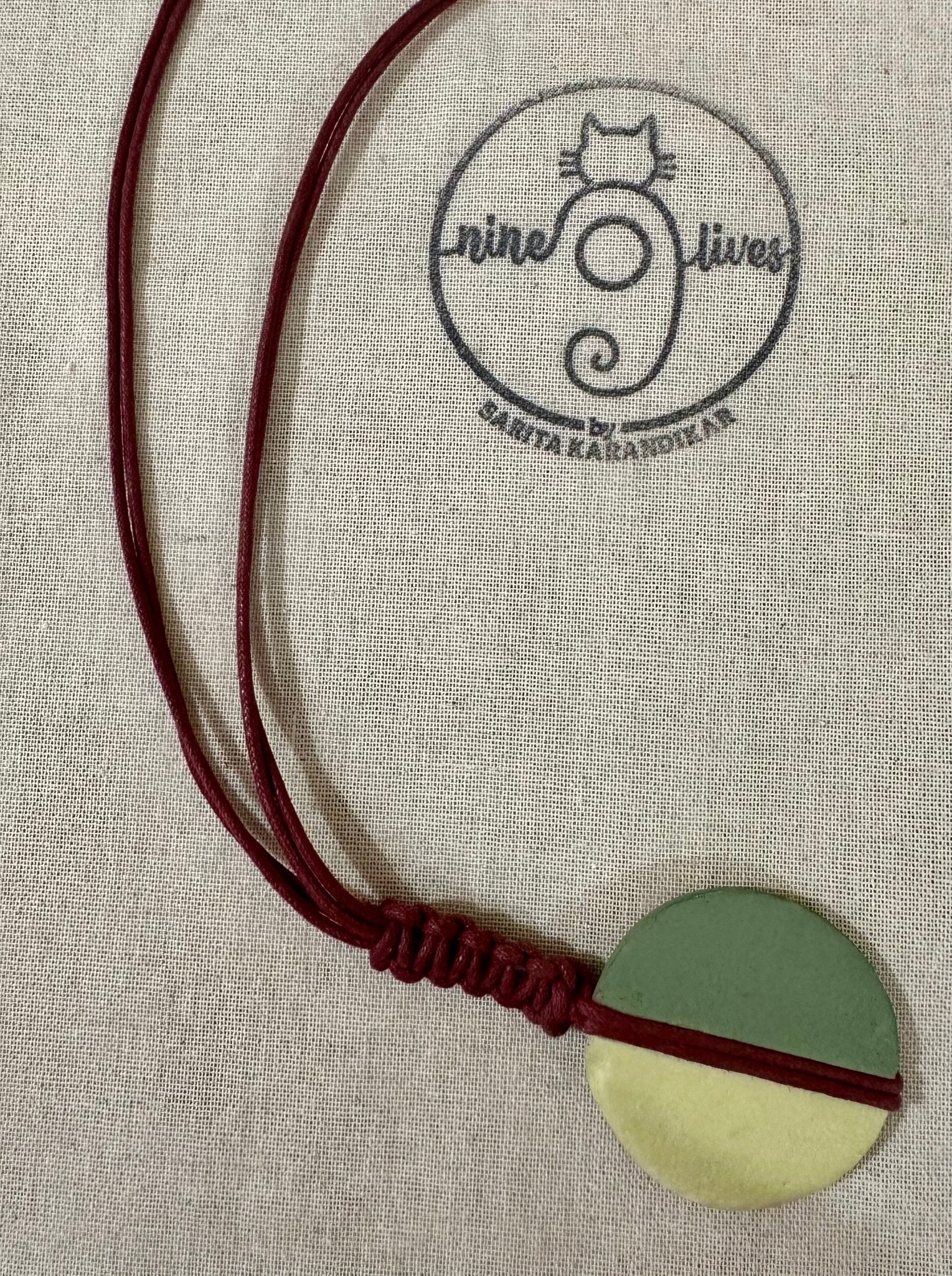 Half N Half Neckpiece - Mint & Apple Green