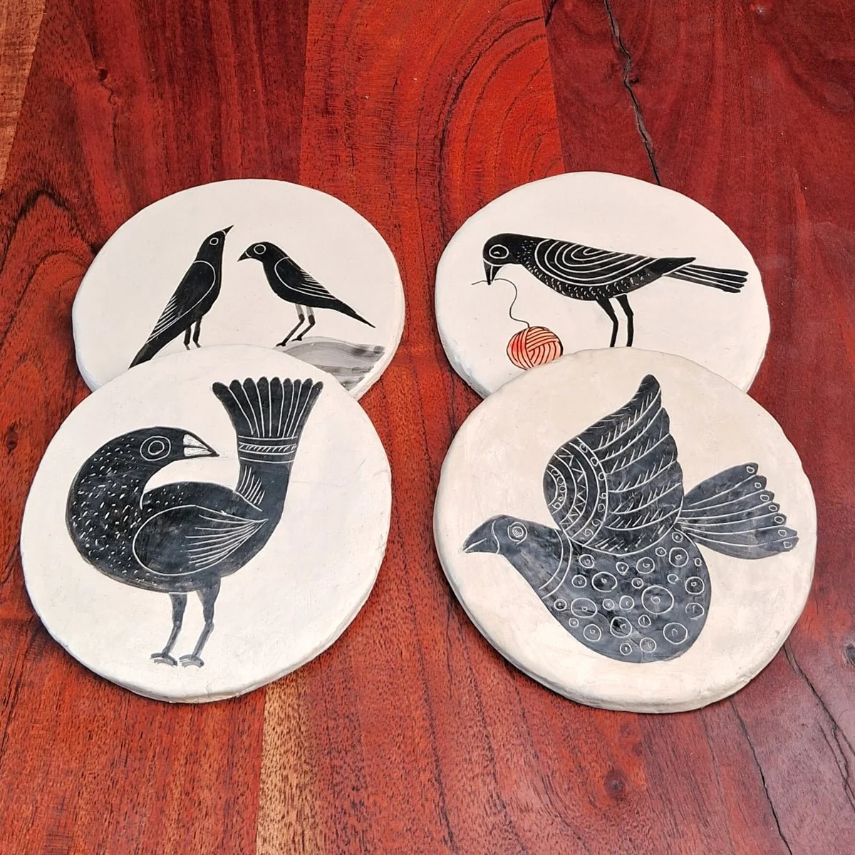 Hand-painted Bird Coasters - Image 3