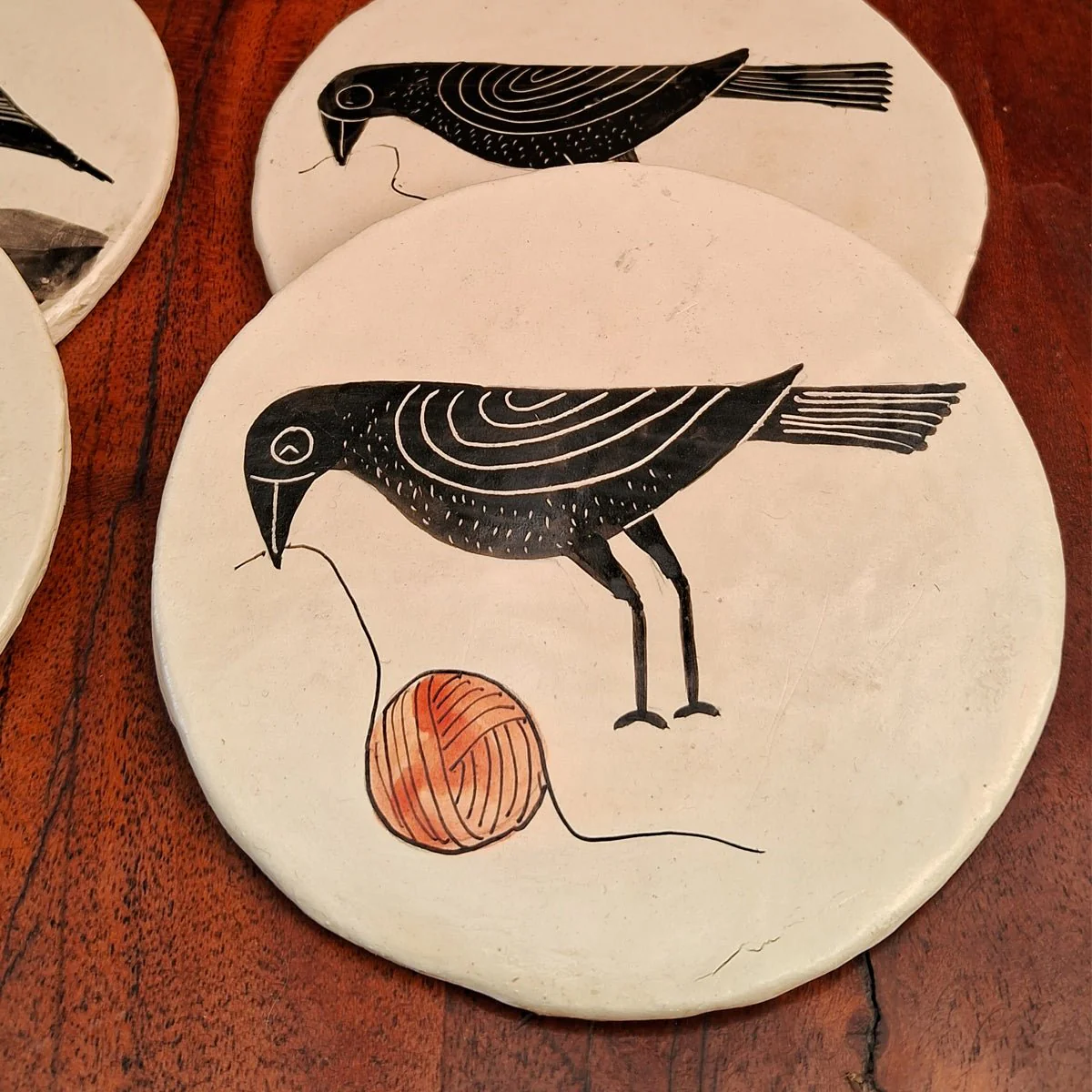 Hand-painted Bird Coasters - Image 4