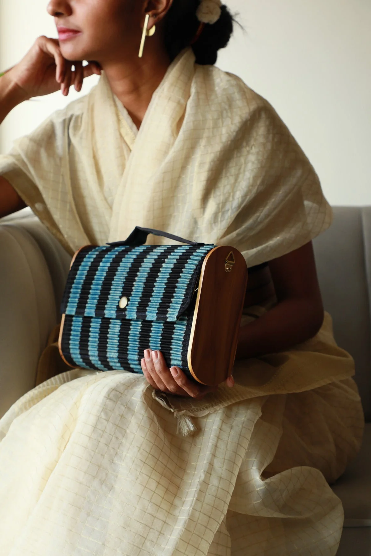 Harir Upcycled Capsule Clutch - Image 4