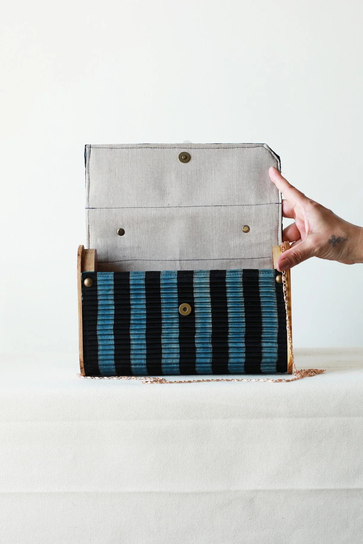 Harir Upcycled Capsule Clutch - Image 9