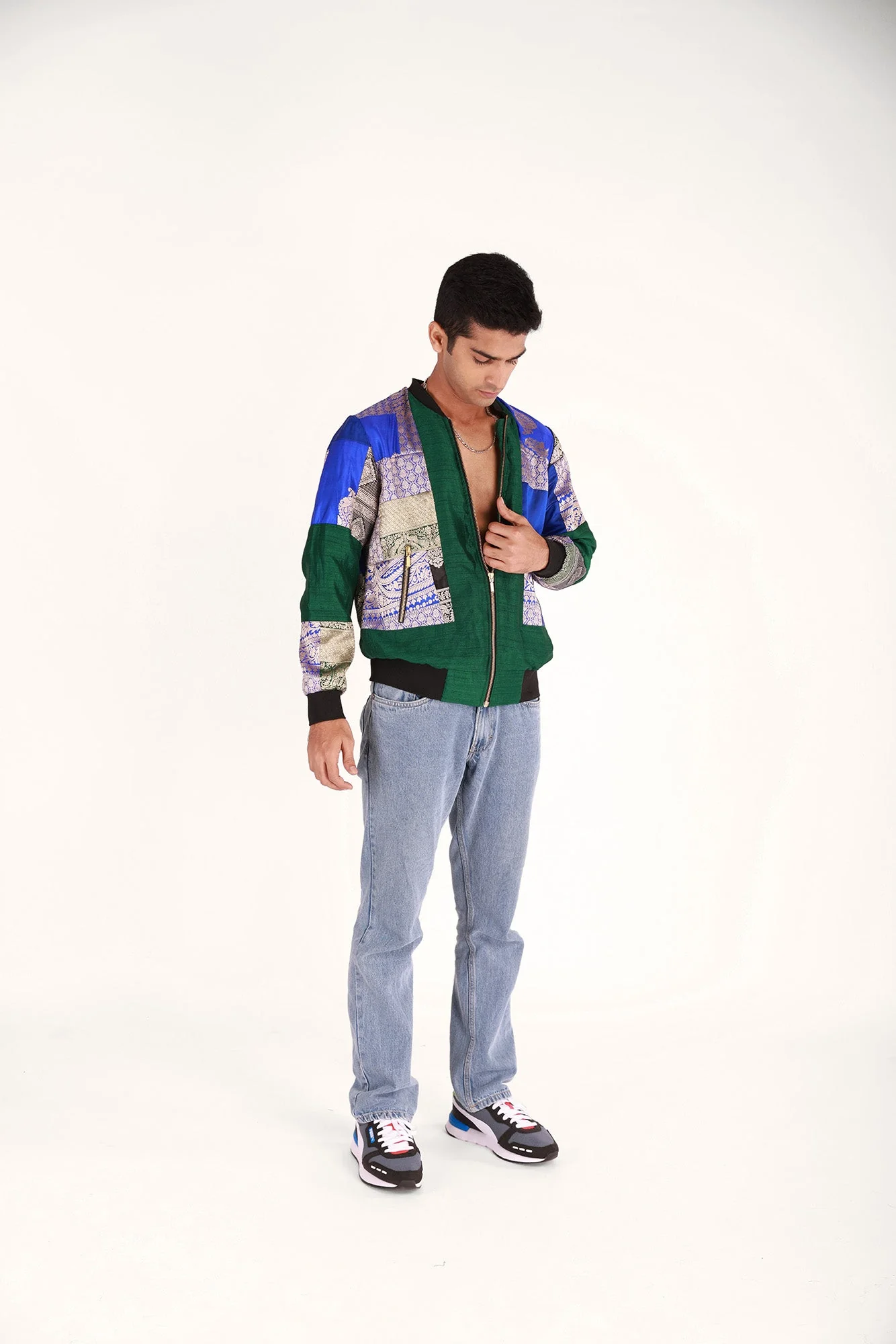Harissa Upcyled Unisex Silk Bomber Jacket 1.0 - Image 2