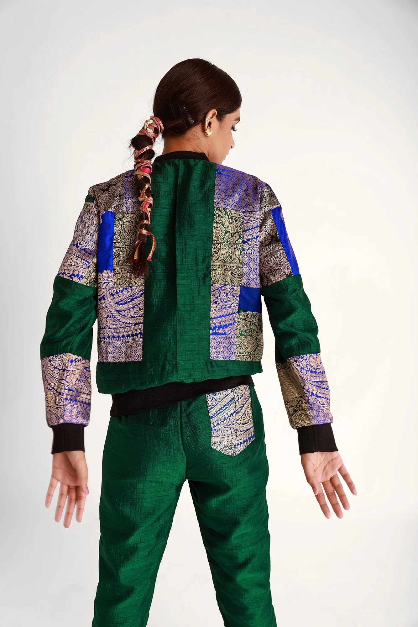 Harissa Upcyled Unisex Silk Bomber Jacket 1.0 - Image 3