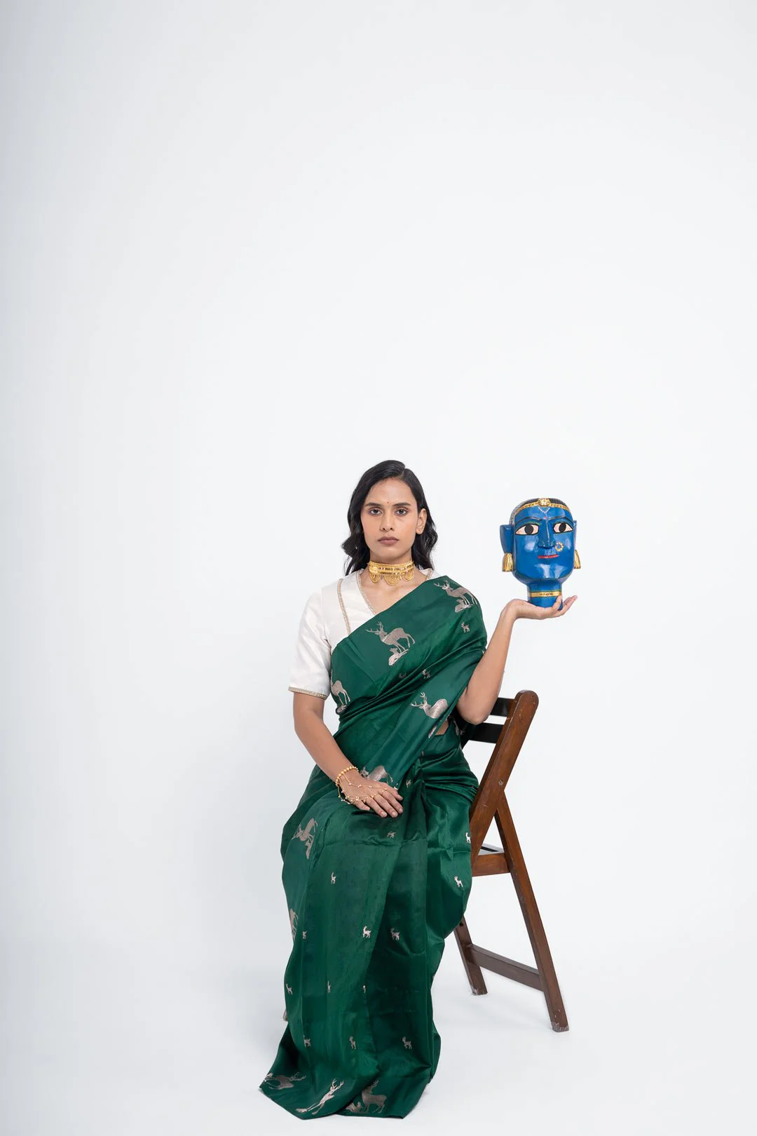 Hiran Green Pure Silk Saree - Image 8