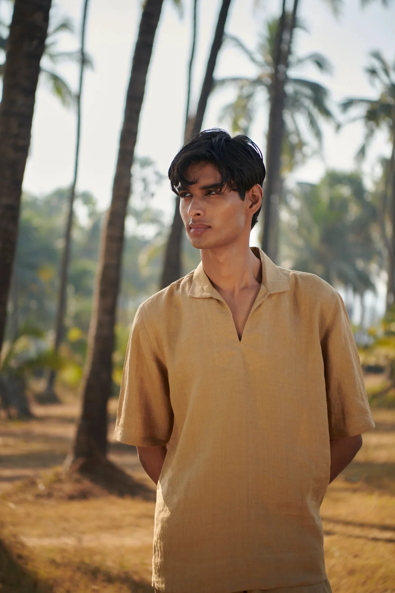 Husk Linen Men's Popover Shirt - Image 4
