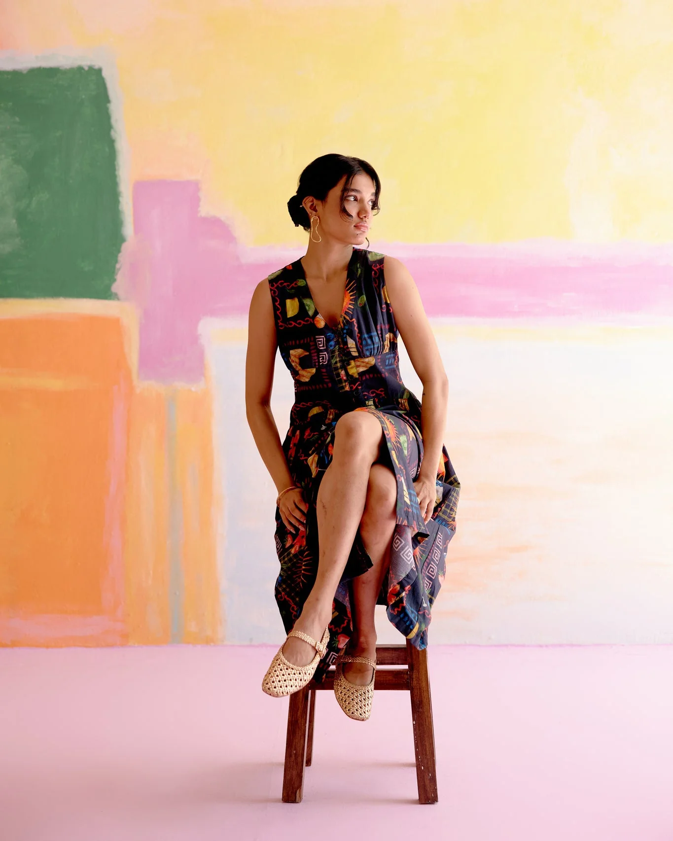 Hymn Midi Dress in Aloha Print - Image 2