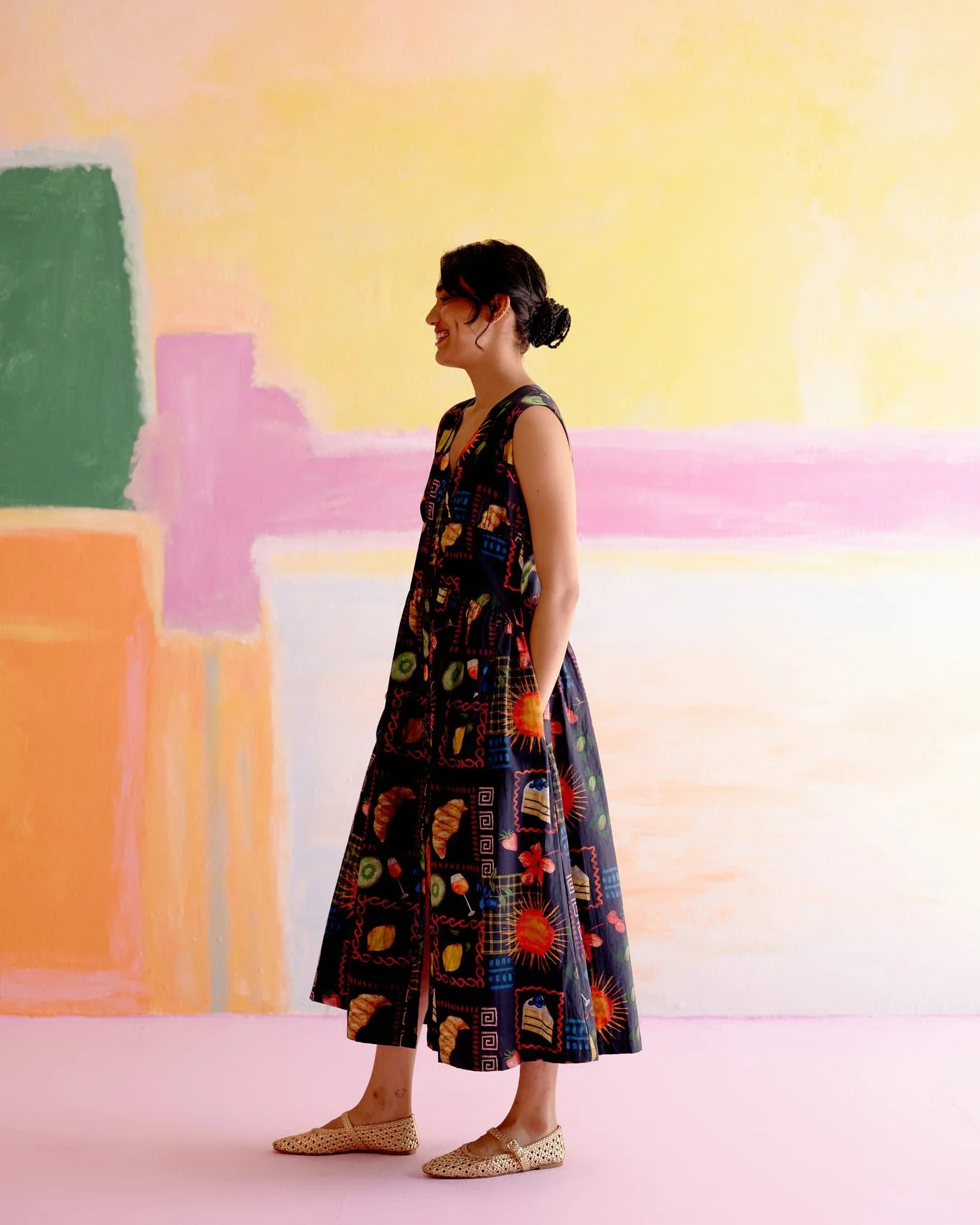 Hymn Midi Dress in Aloha Print - Image 4