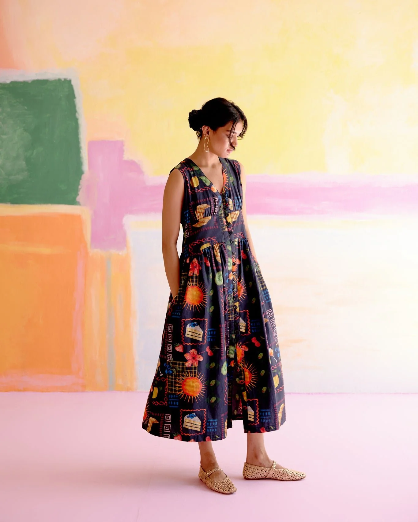 Hymn Midi Dress in Aloha Print - Image 5