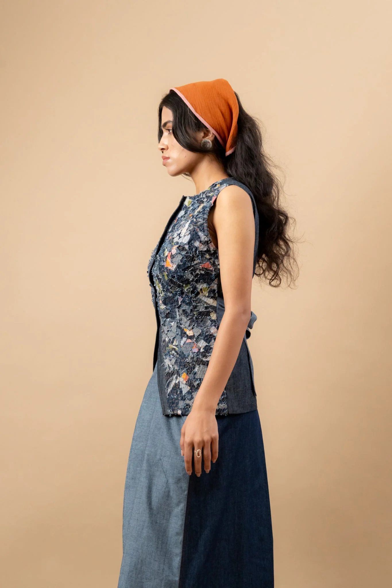 Ida Upcycled Denim Waistcoat - Image 2