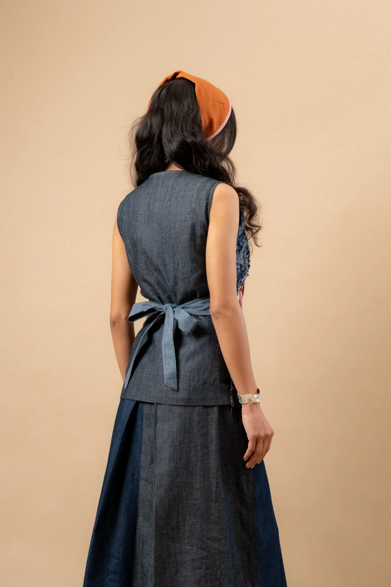 Ida Upcycled Denim Waistcoat - Image 7