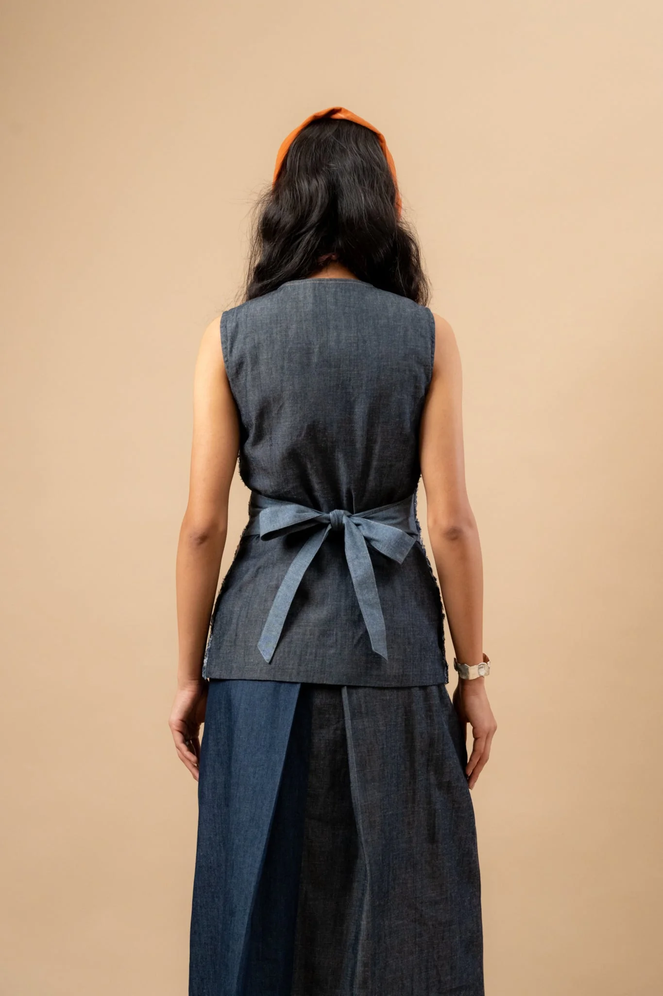 Ida Upcycled Denim Waistcoat - Image 8