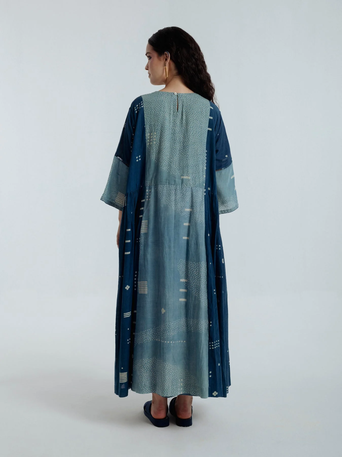 Indigo Pleated Dress - Image 6