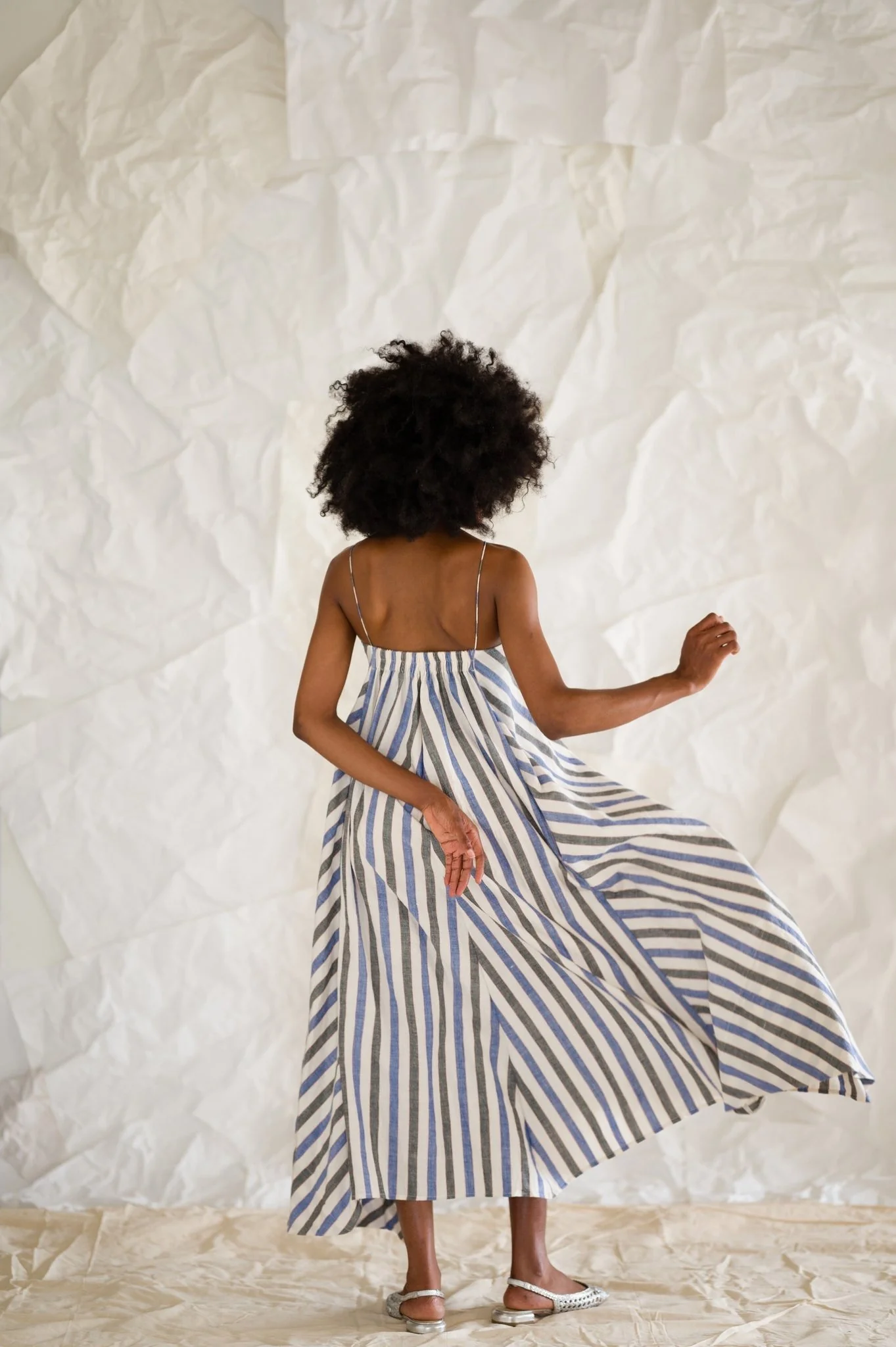 Ira Dress - Blue Stripes - Image 3